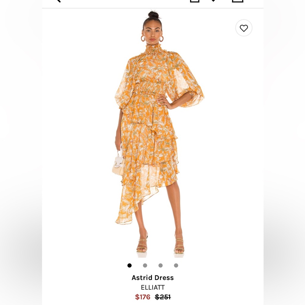 Elliat dress size Xs. Worn once to spring wedding